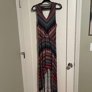 Colorful high-low dress - S
